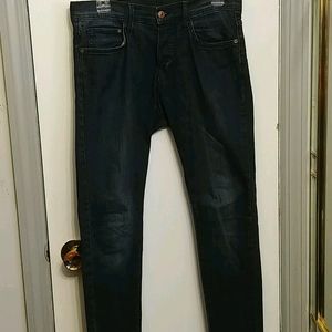 Blue denim skinny jeans